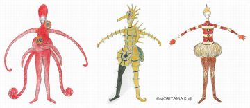 「竜宮 りゅうぐう」に登場するキャラクターのデザイン画 ©MORIYAMA Kaiji